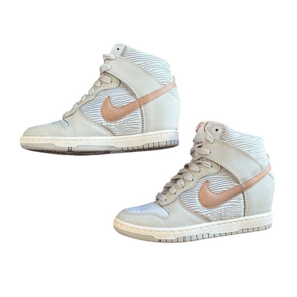 Rare Nike Dunk High Sky Hi Light Bone Metallic Red Bronze Sneaker Sz 5.5 - Picture 2 of 12